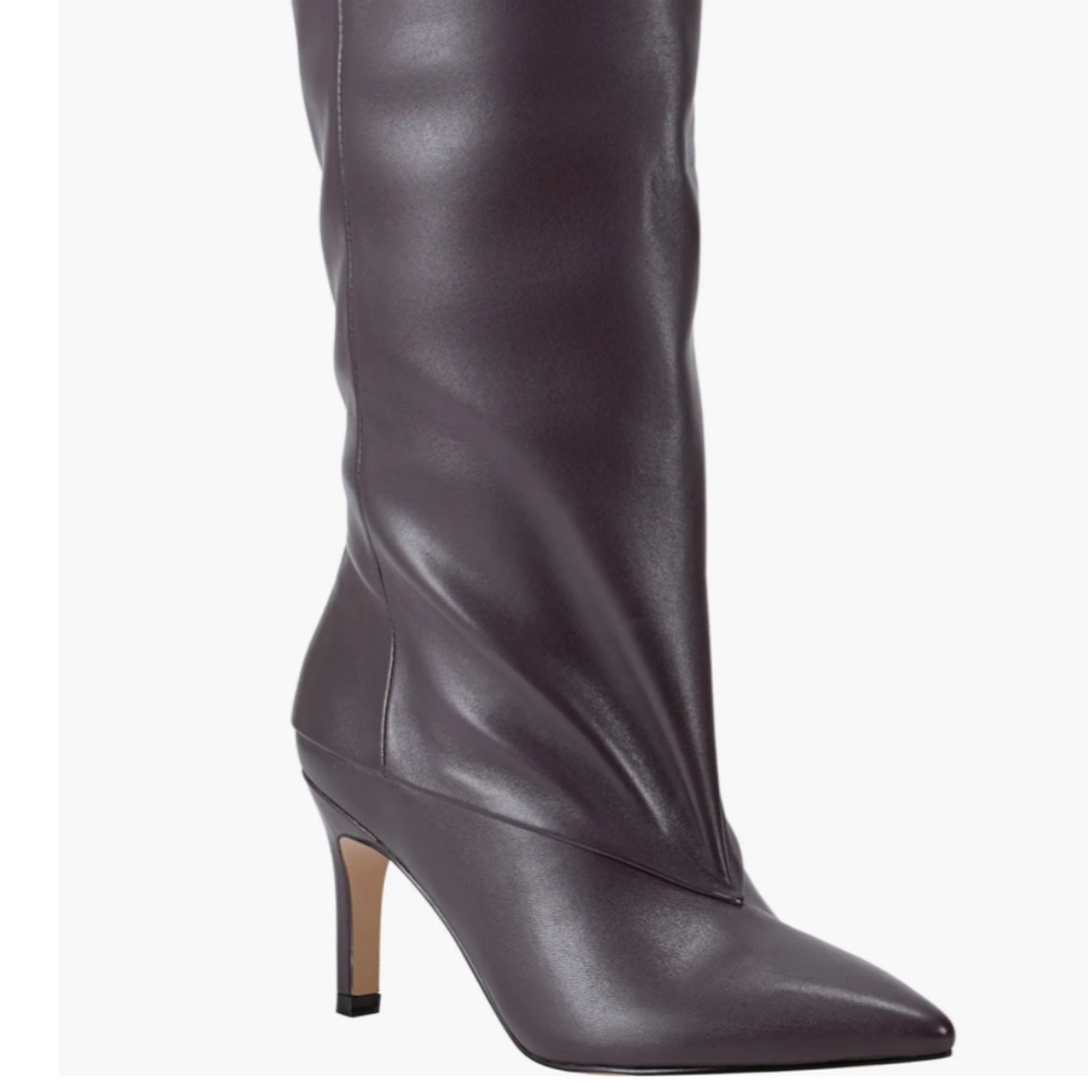 (#23) Marc Fisher Gentle Pointed Toe Knee High Boot - Deep Purple / Burgundy